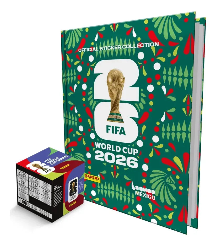 Caja De 100 Sobres Y Album Pasta Dura de Copa del Mundo 2026